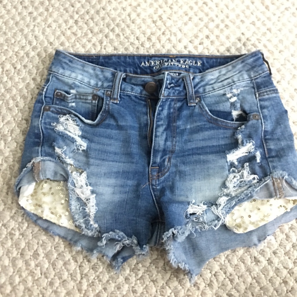 American Eagle festival shorts